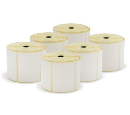 DIRECT THERMAL SCALE LABELS, THERMAL TOP, 56x43 mm, 6 rolls x 600 labels