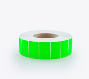 SELF ADHESIVE LABEL ROLLS, FLUORESCENT GREEN, 50x30mm, 4000 labels
